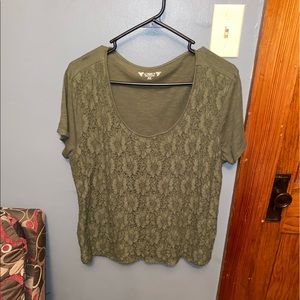 Cato’s Size XL Lace Short Sleeve Shirt